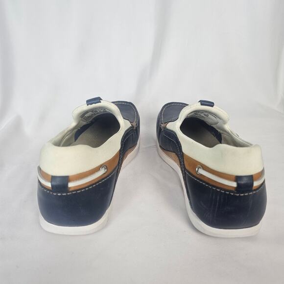 Sebago Docksides Boat Shoes Leather Canvas Slip-On Size 6W Nautical Classic - Picture 4 of 6